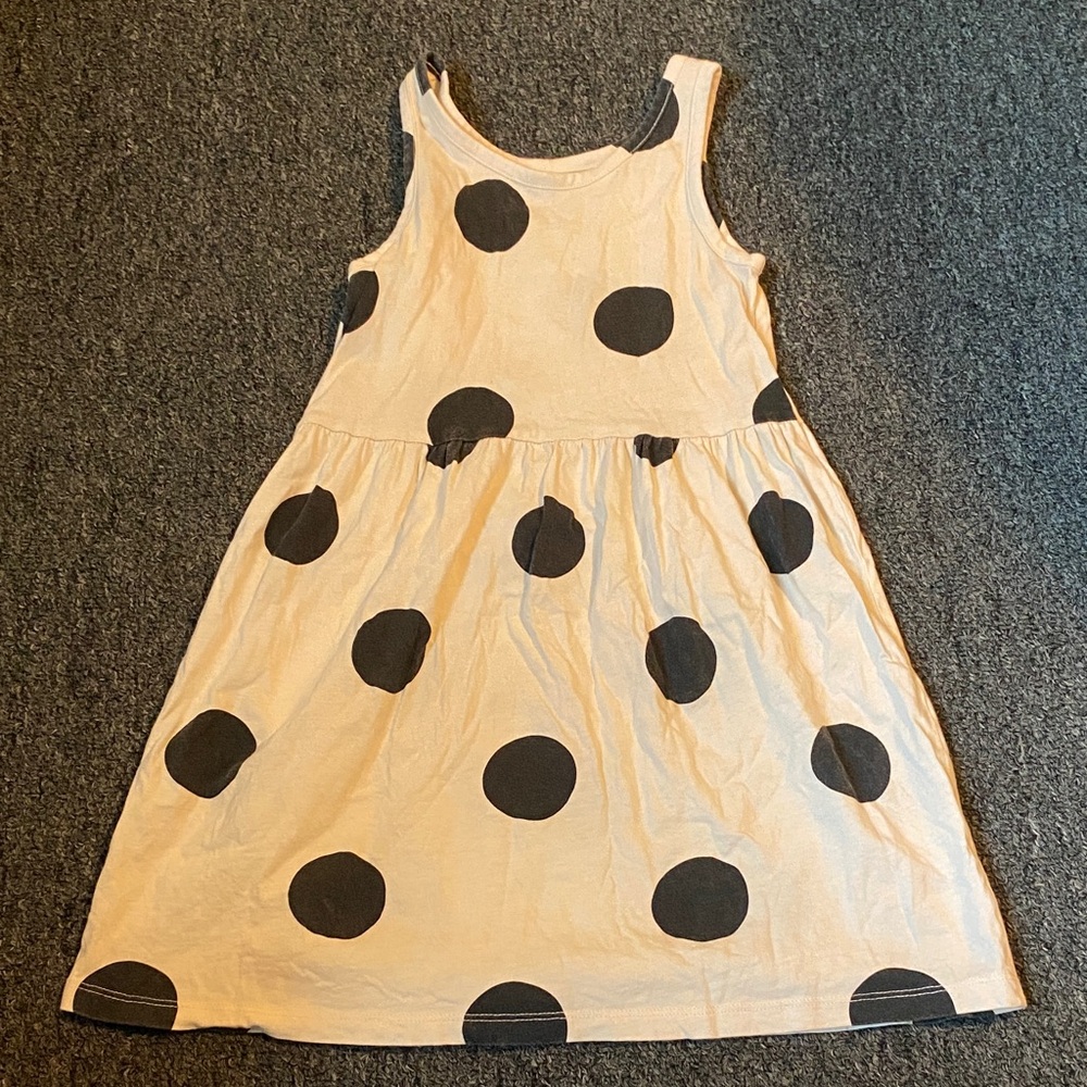 H&M Cream and Black Polka Dot Kids Dress